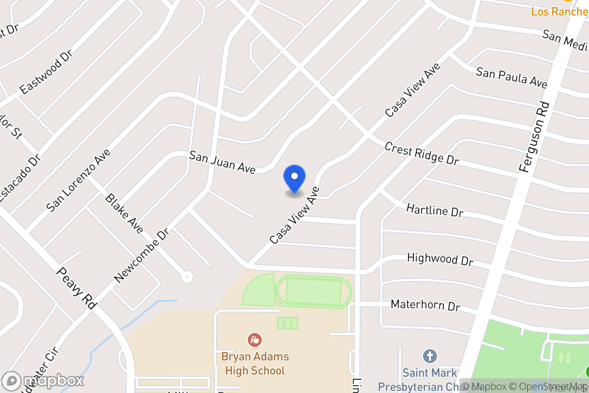 Map of 10145 Casa View Ave