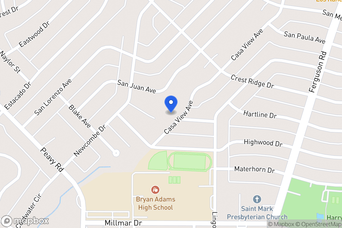 Map of 10137 Casa View Ave