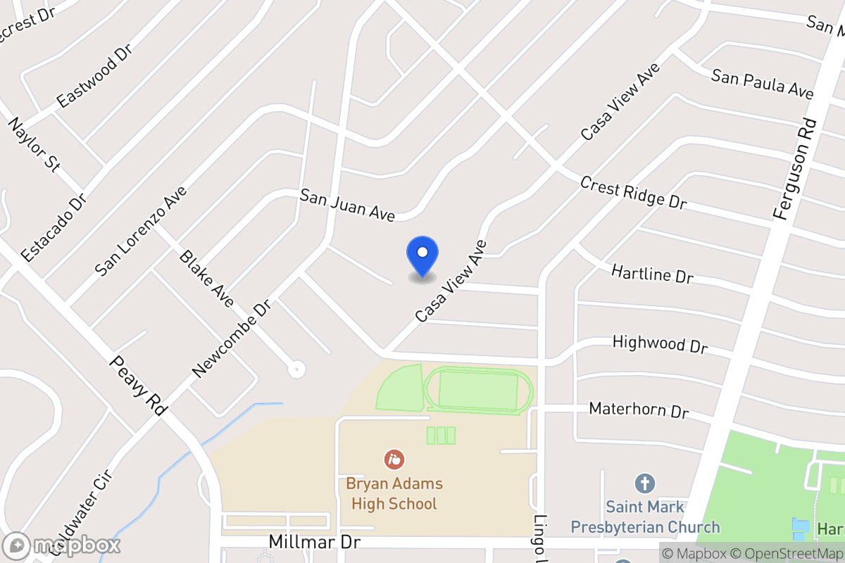 Map of 10133 Casa View Ave