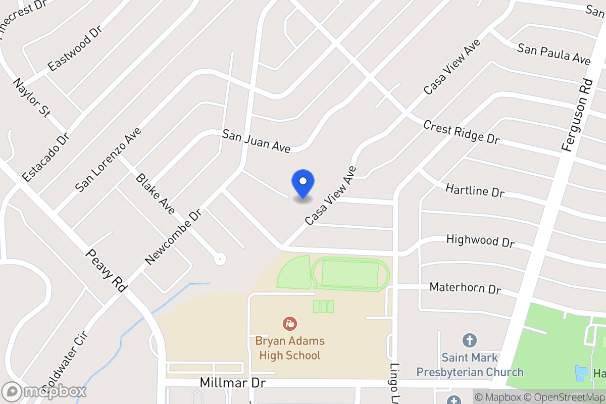 Map of 10129 Casa View Ave