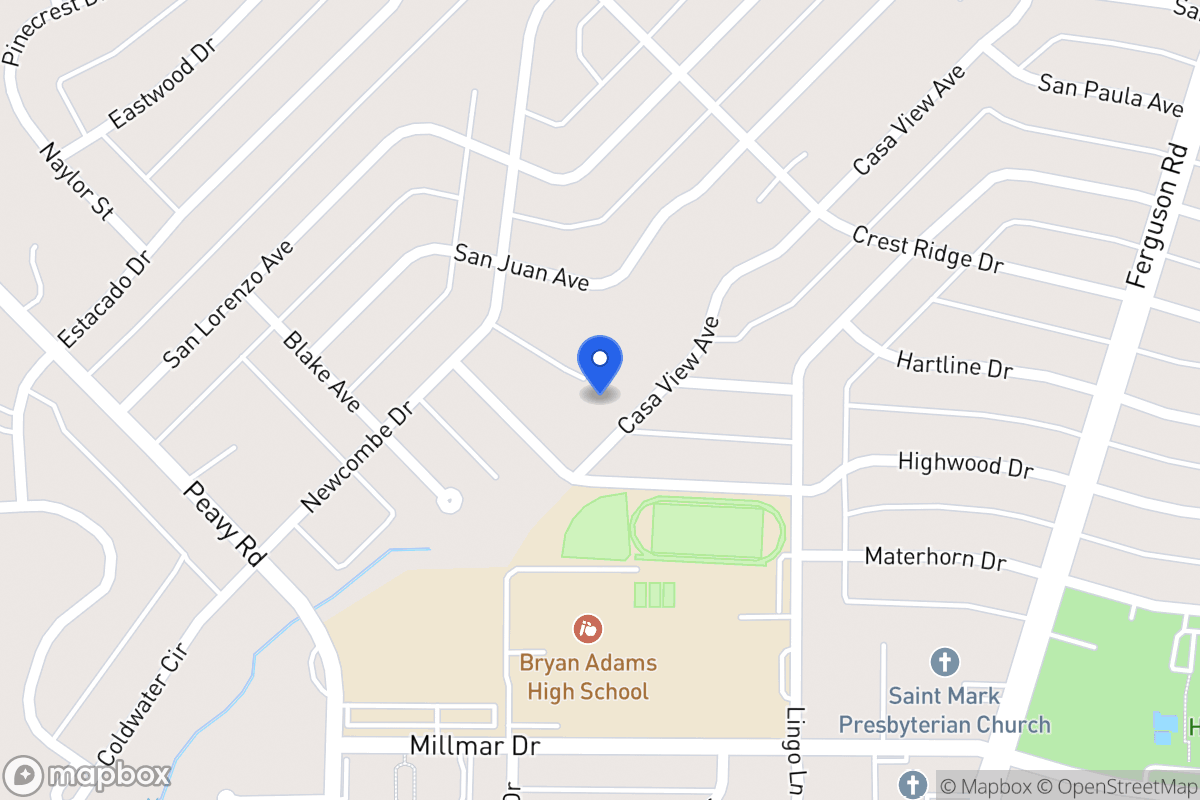 Map of 10123 Casa View Ave