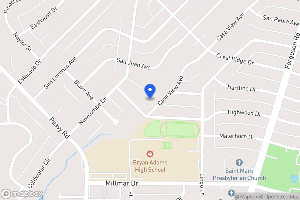 Map of 10117 Casa View Ave