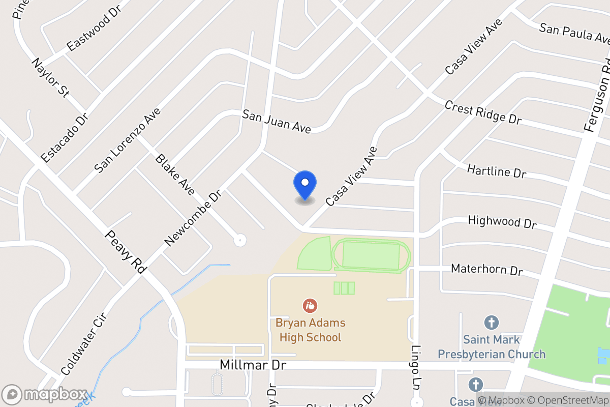 Map of 10111 Casa View Ave