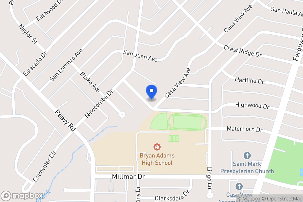 Map of 10105 Casa View Ave