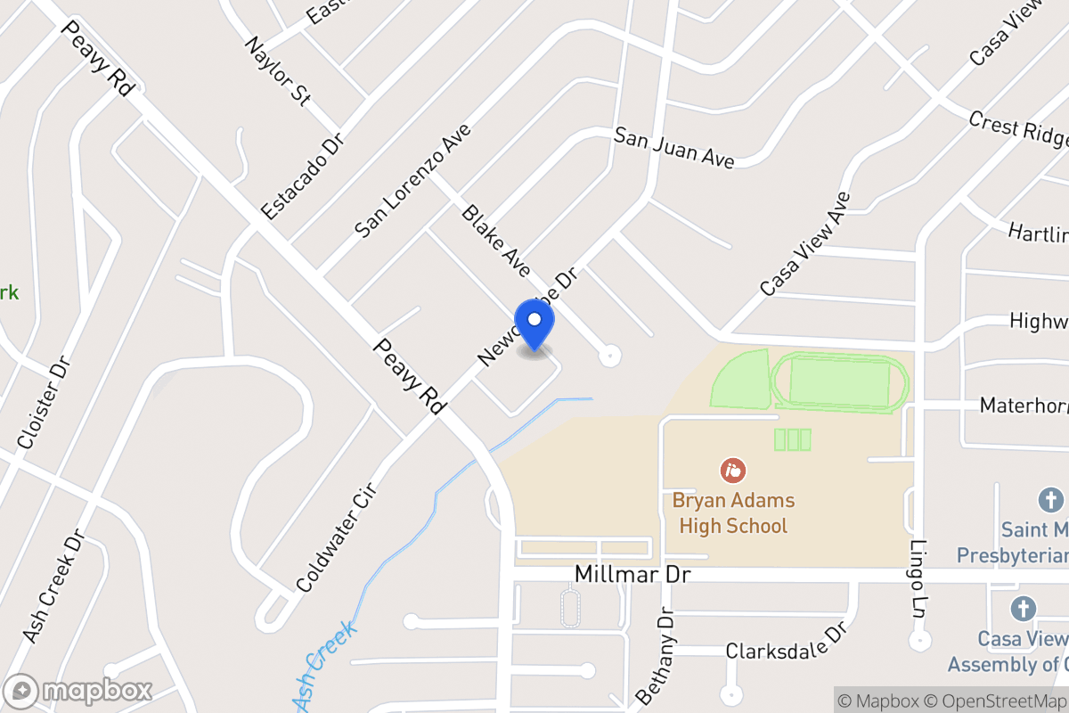Map of 10030 Newcombe Dr