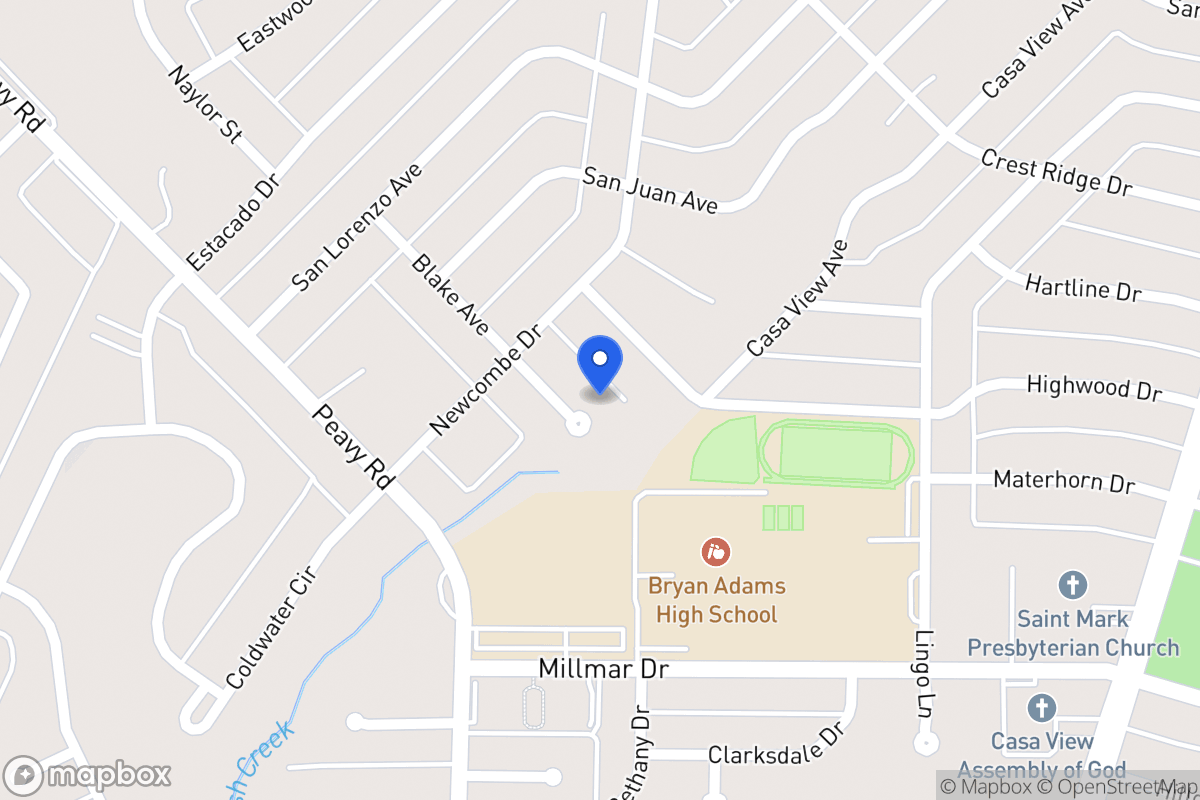 Map of 2123 Blake Ave