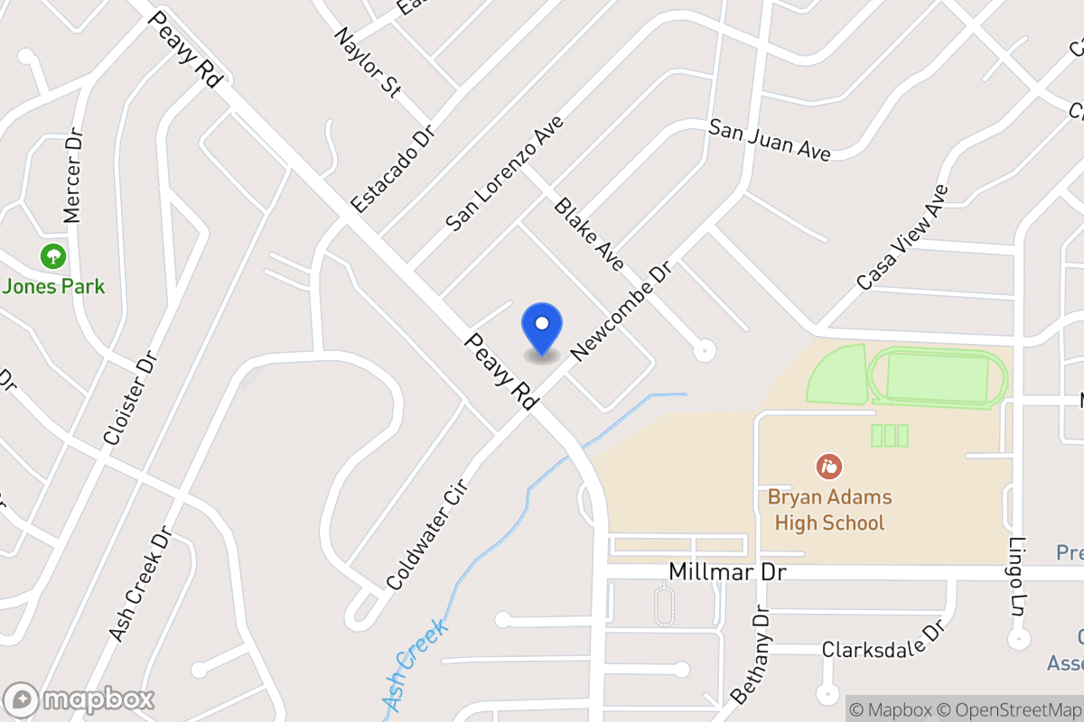 Map of 10009 Newcombe Dr