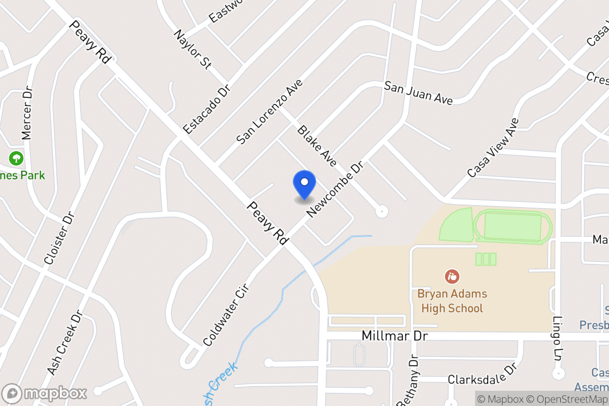 Map of 10019 Newcombe Dr