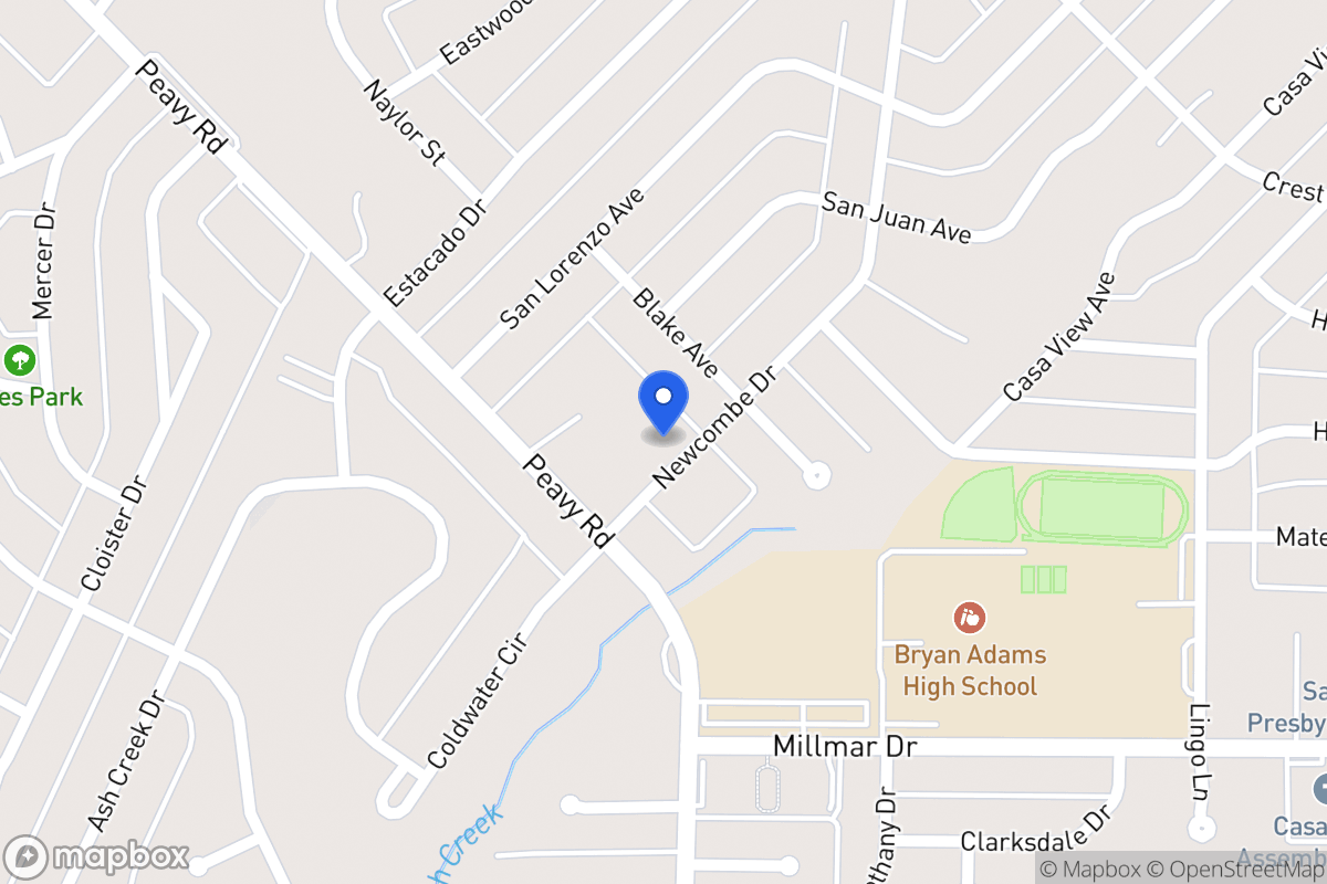 Map of 10025 Newcombe Dr