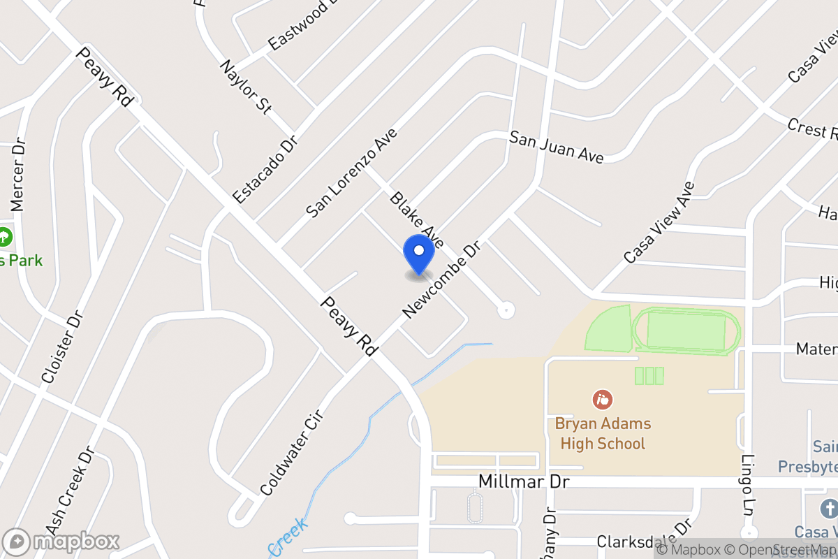 Map of 10029 Newcombe Dr