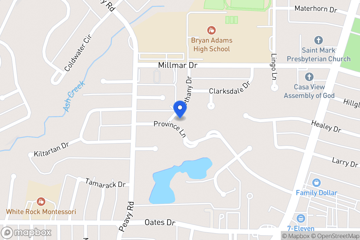 Map of 9908 Bethany Dr