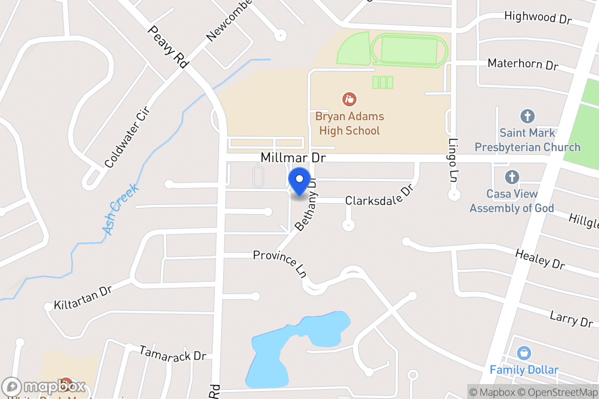 Map of 9929 Bethany Dr