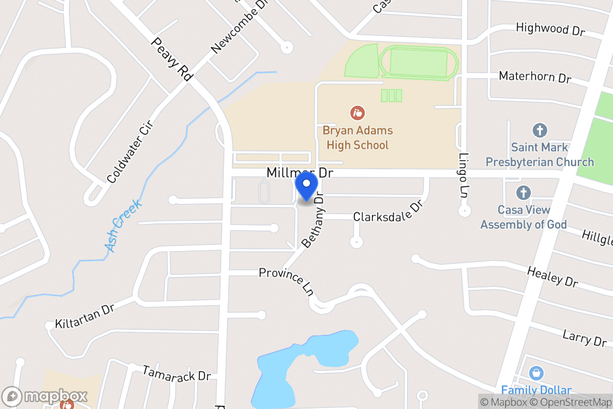 Map of 9933 Bethany Dr