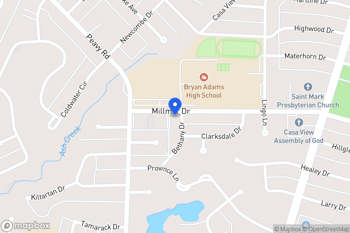 Map of 9943 Bethany Dr