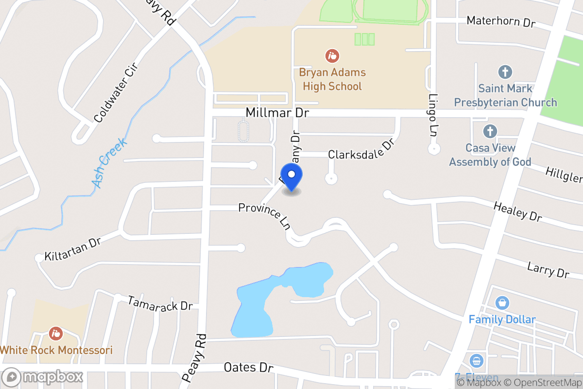 Map of 9914 Bethany Dr