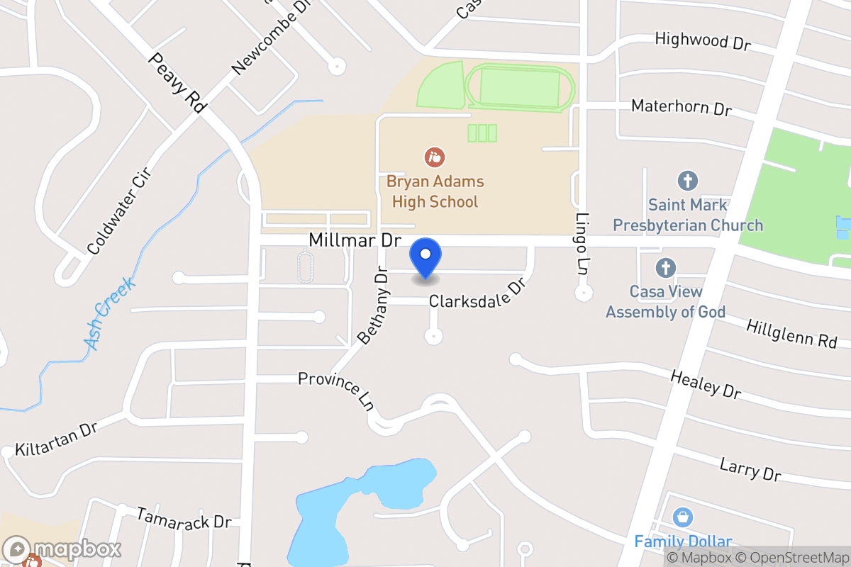 Map of 2021 Clarksdale Dr