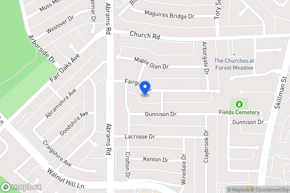 Map of 9006 Fairglen Dr