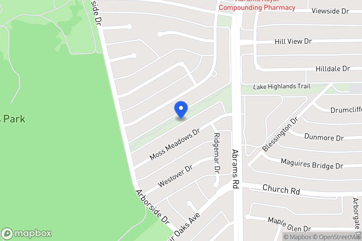 Map of 7900 Abrams Rd
