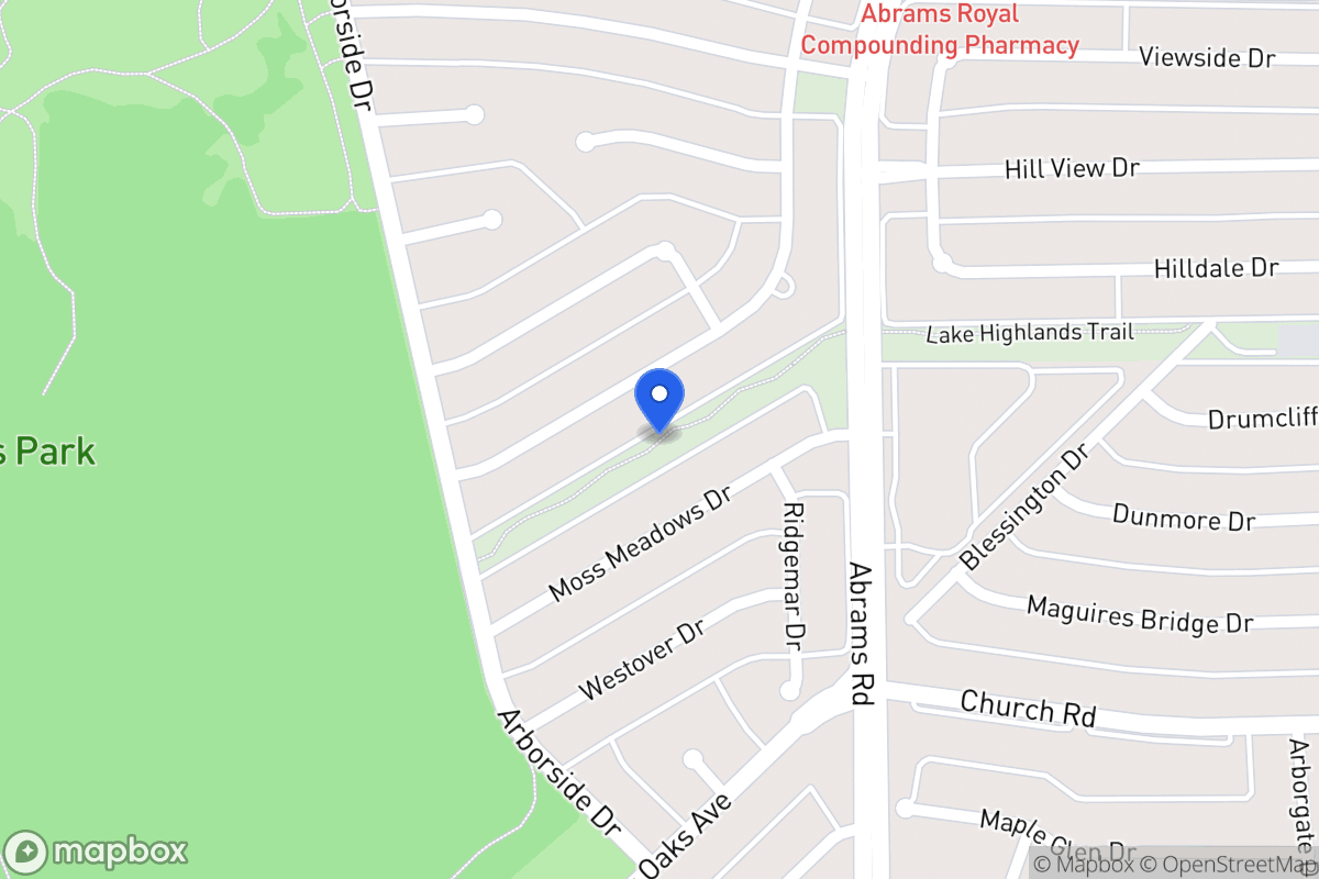 Map of 8300 Abrams Rd