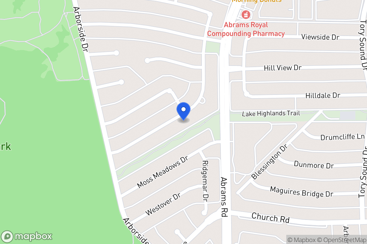 Map of 9602 Moss Haven Dr