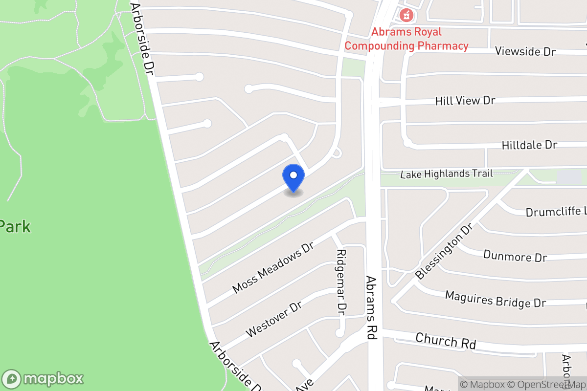Map of 9606 Moss Haven Dr