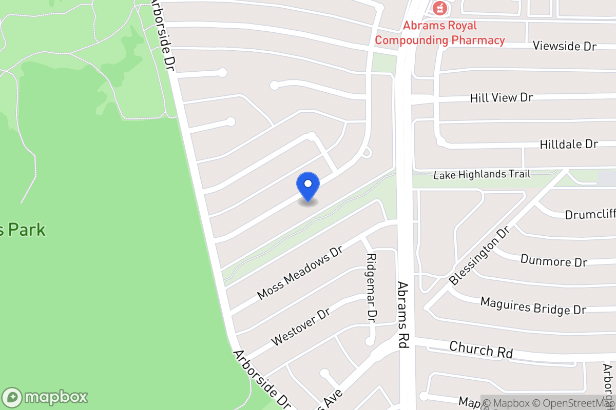 Map of 9610 Moss Haven Dr