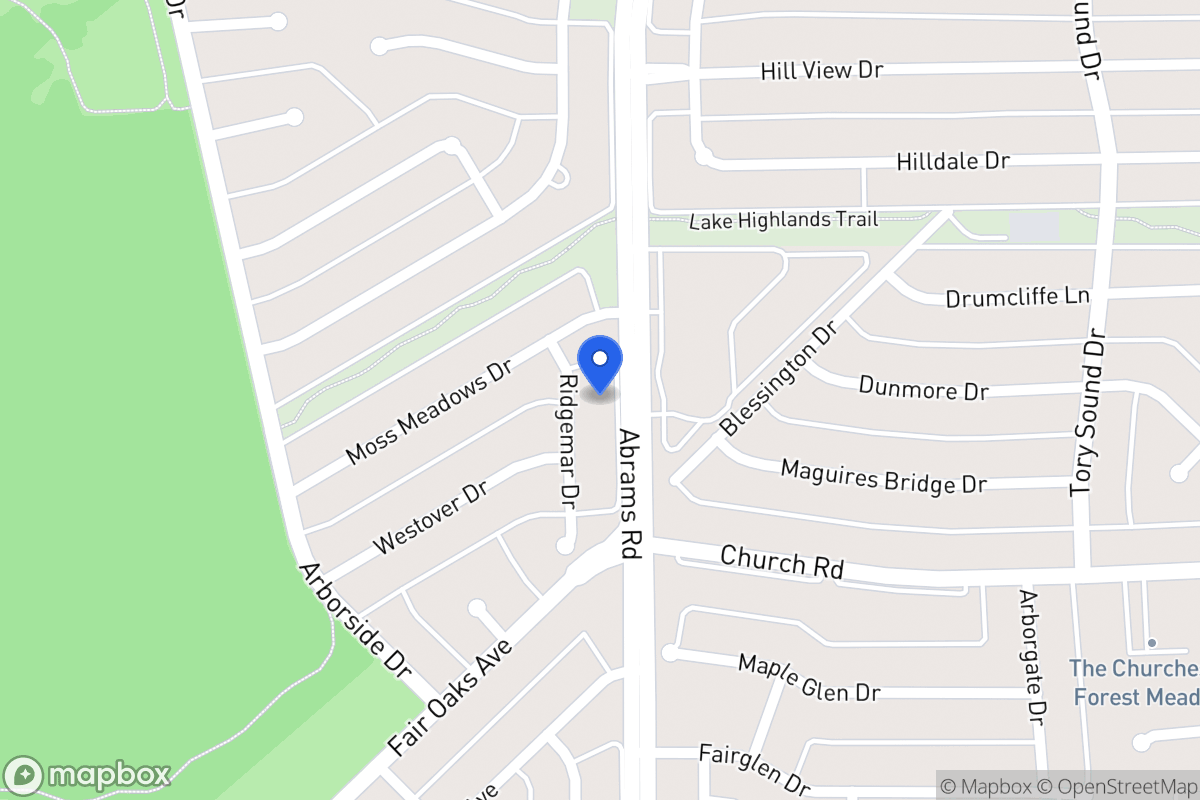 Map of 7834 Ridgemar Dr