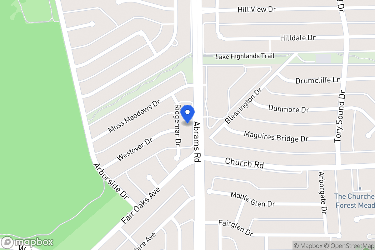 Map of 7826 Ridgemar Dr