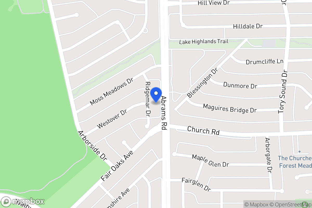 Map of 7822 Ridgemar Dr
