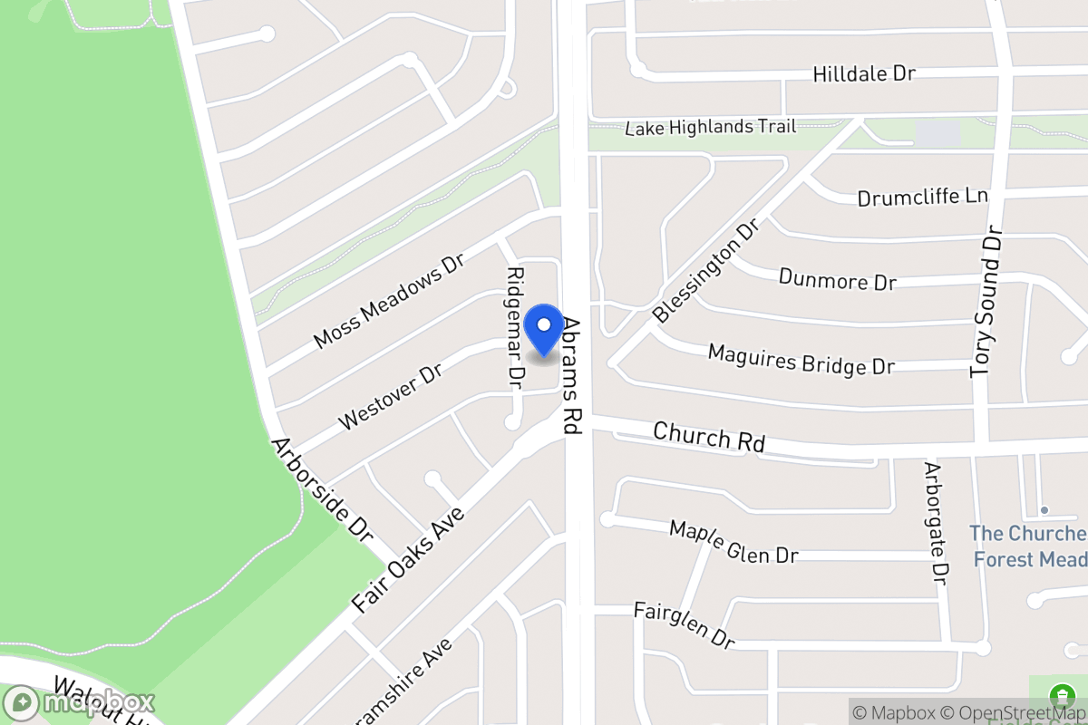 Map of 7818 Ridgemar Dr