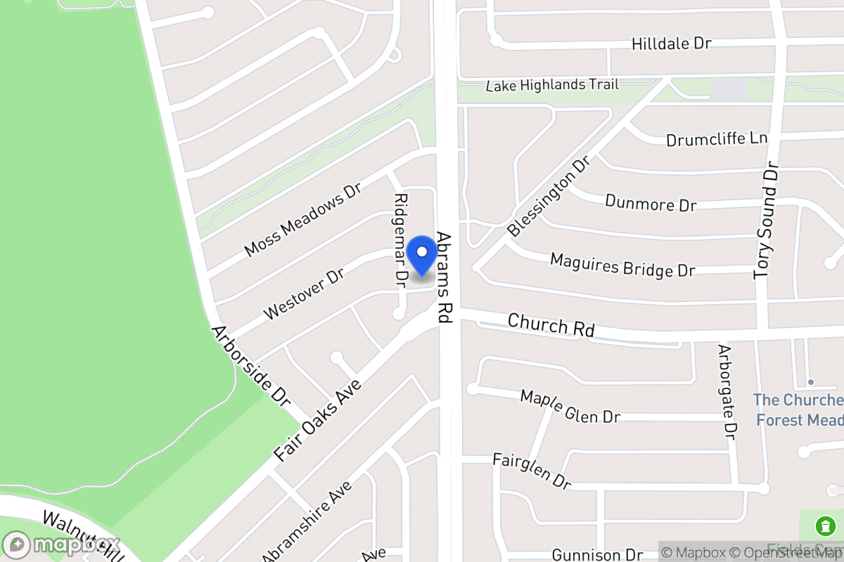 Map of 7814 Ridgemar Dr