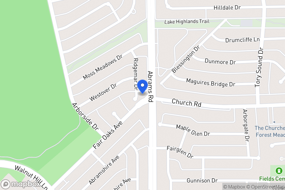 Map of 7810 Ridgemar Dr