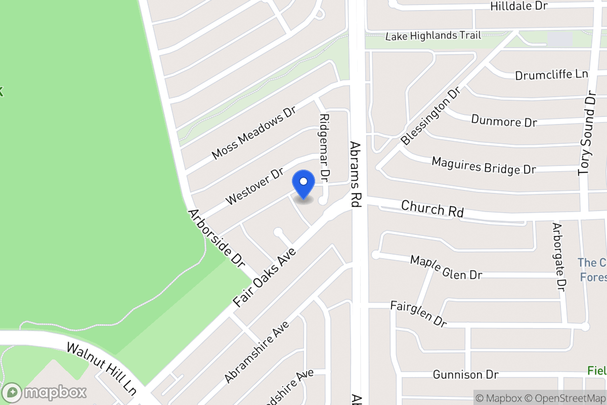 Map of 7805 Ridgemar Dr