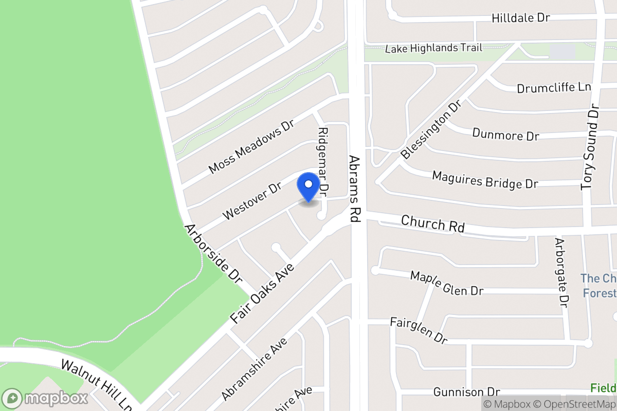 Map of 7809 Ridgemar Dr