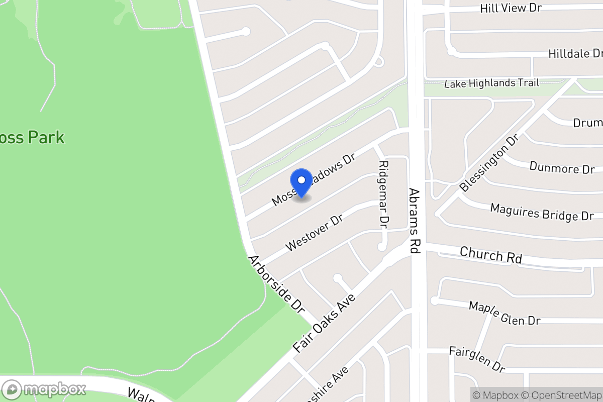 Map of 8022 Moss Meadows Dr
