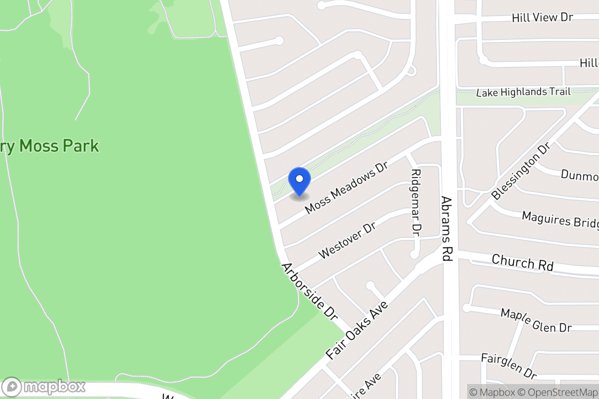 Map of 8009 Moss Meadows Dr