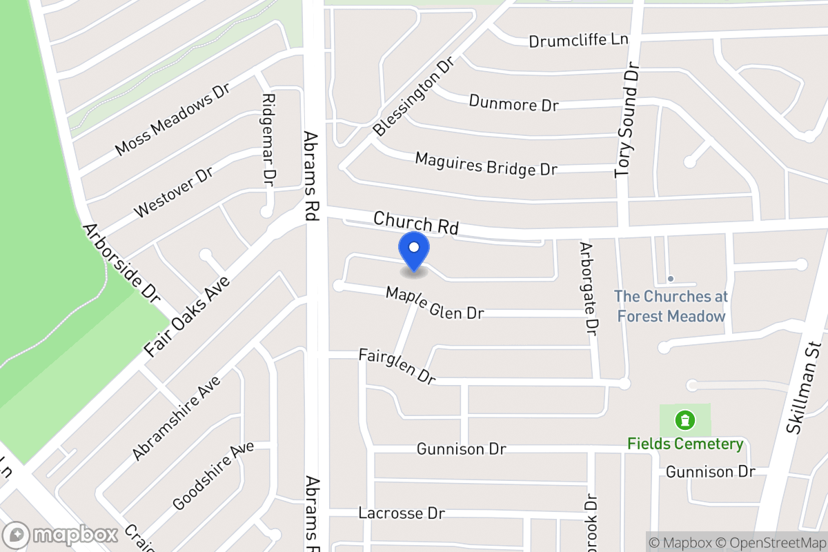 Map of 8927 Maple Glen Dr