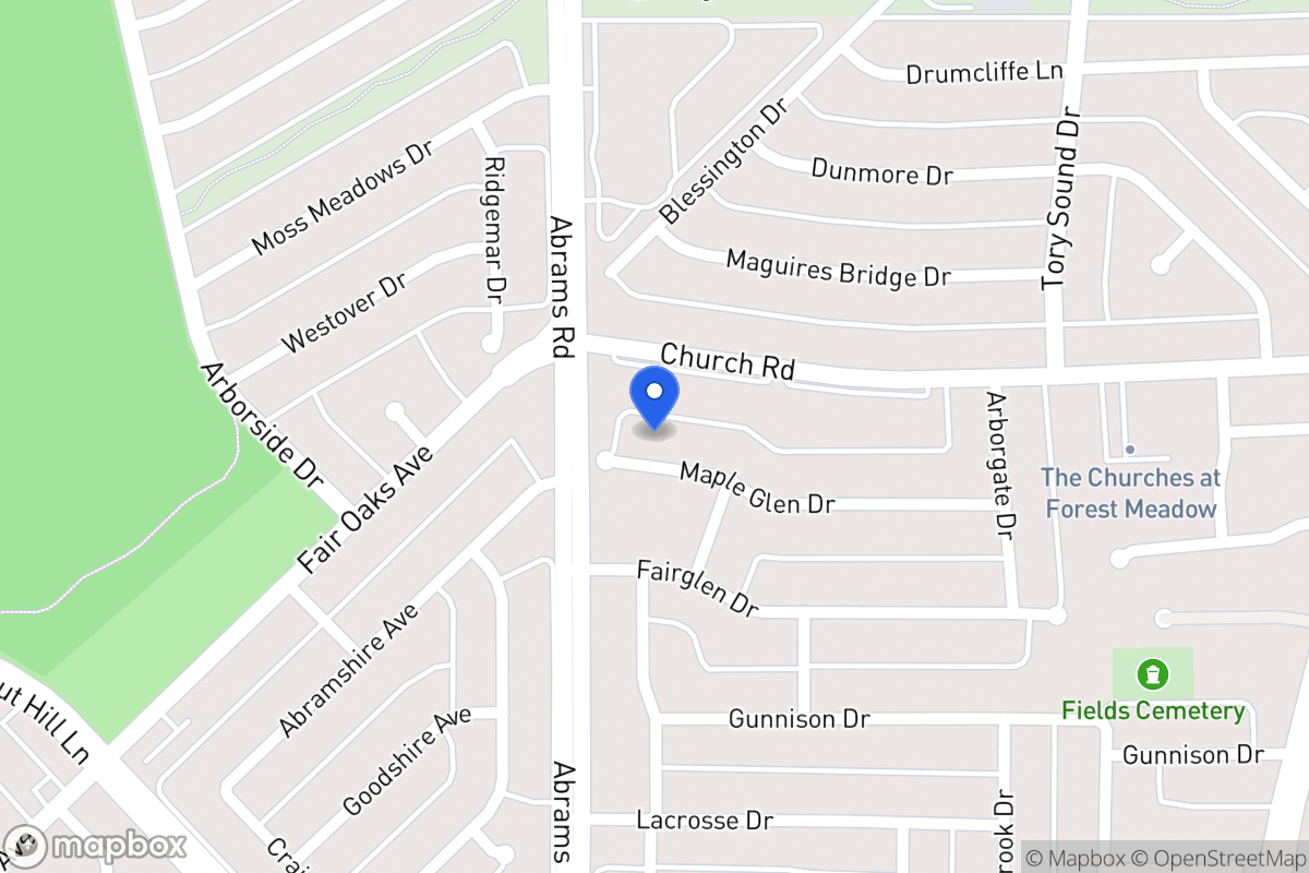 Map of 8911 Maple Glen Dr