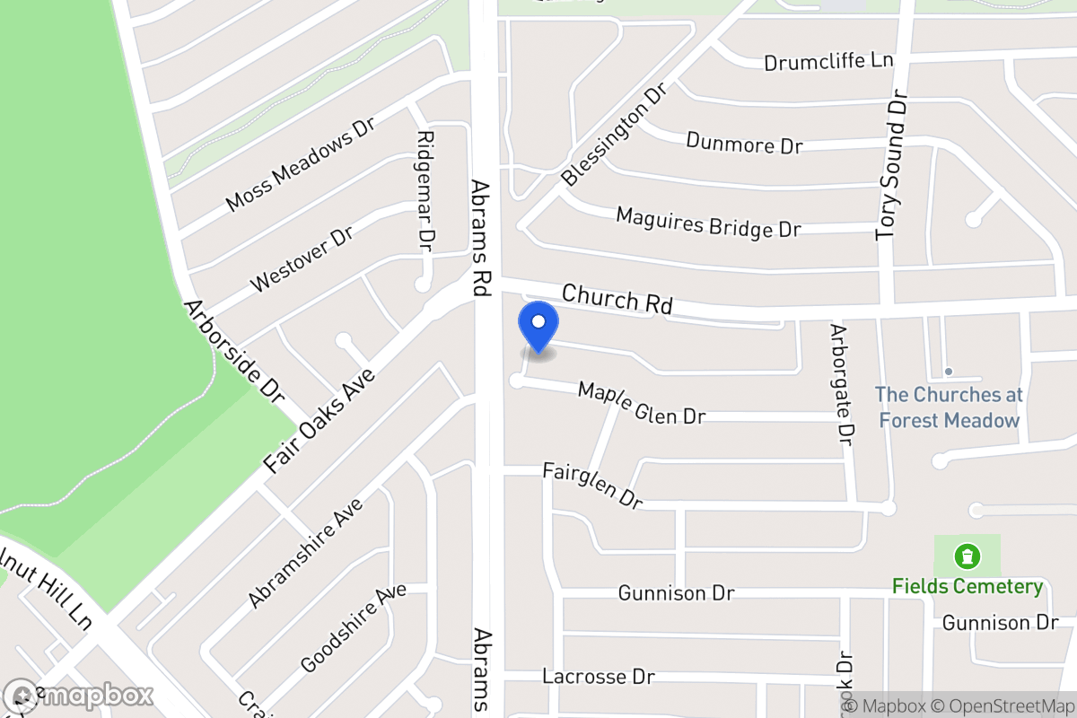 Map of 8907 Maple Glen Dr