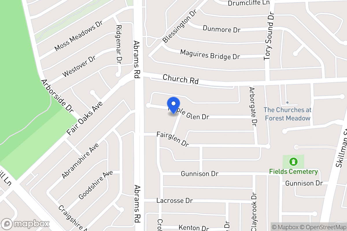 Map of 8922 Maple Glen Dr