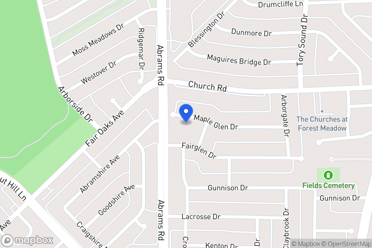 Map of 8912 Maple Glen Dr