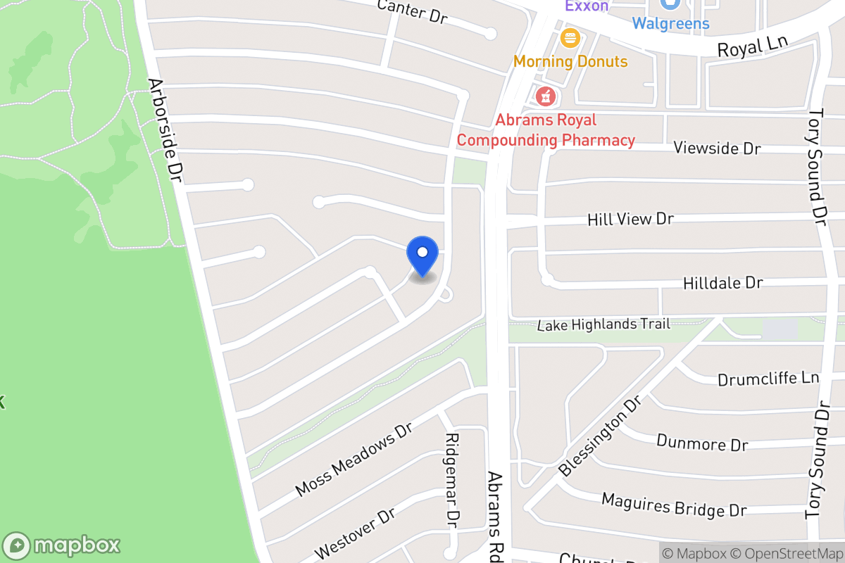 Map of 9519 Moss Haven Dr