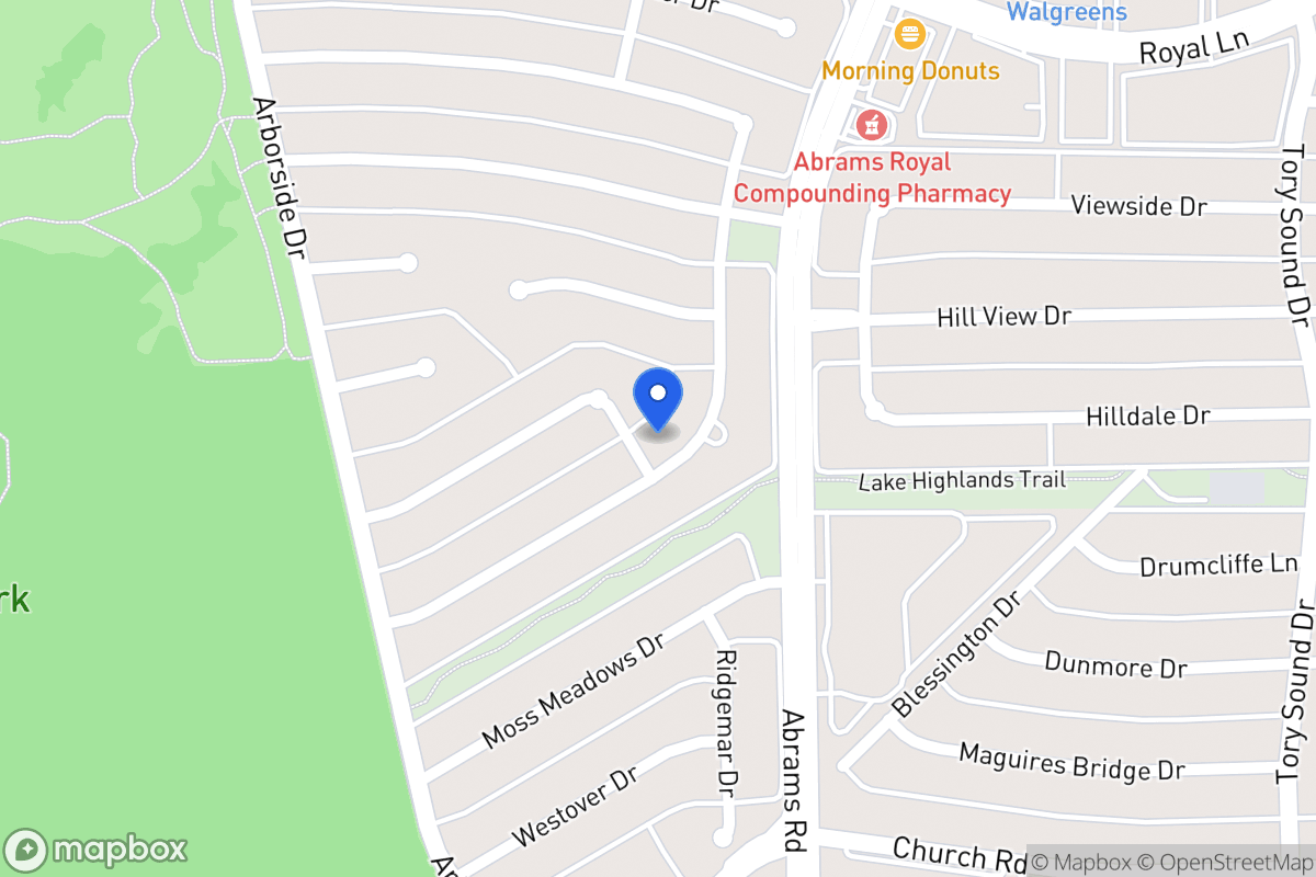 Map of 9523 Moss Haven Dr
