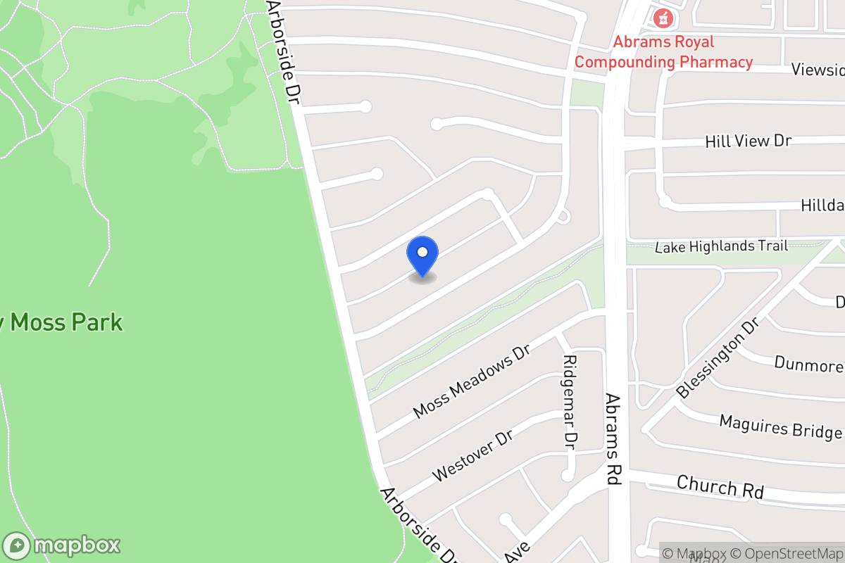 Map of 9619 Moss Haven Dr
