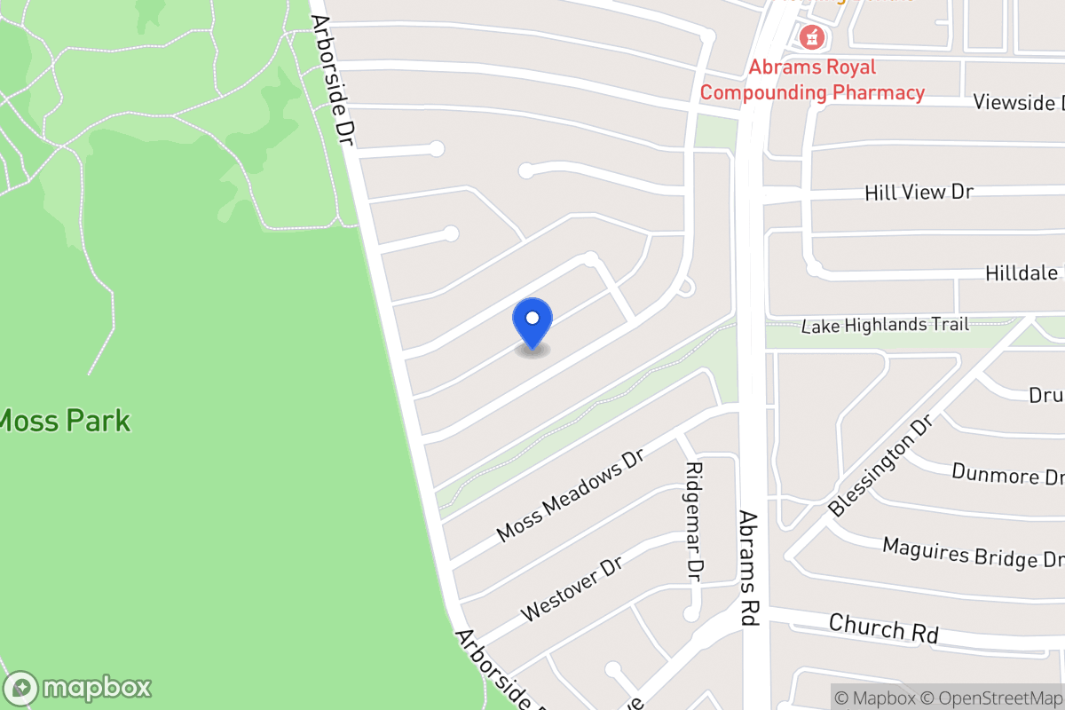Map of 9615 Moss Haven Dr