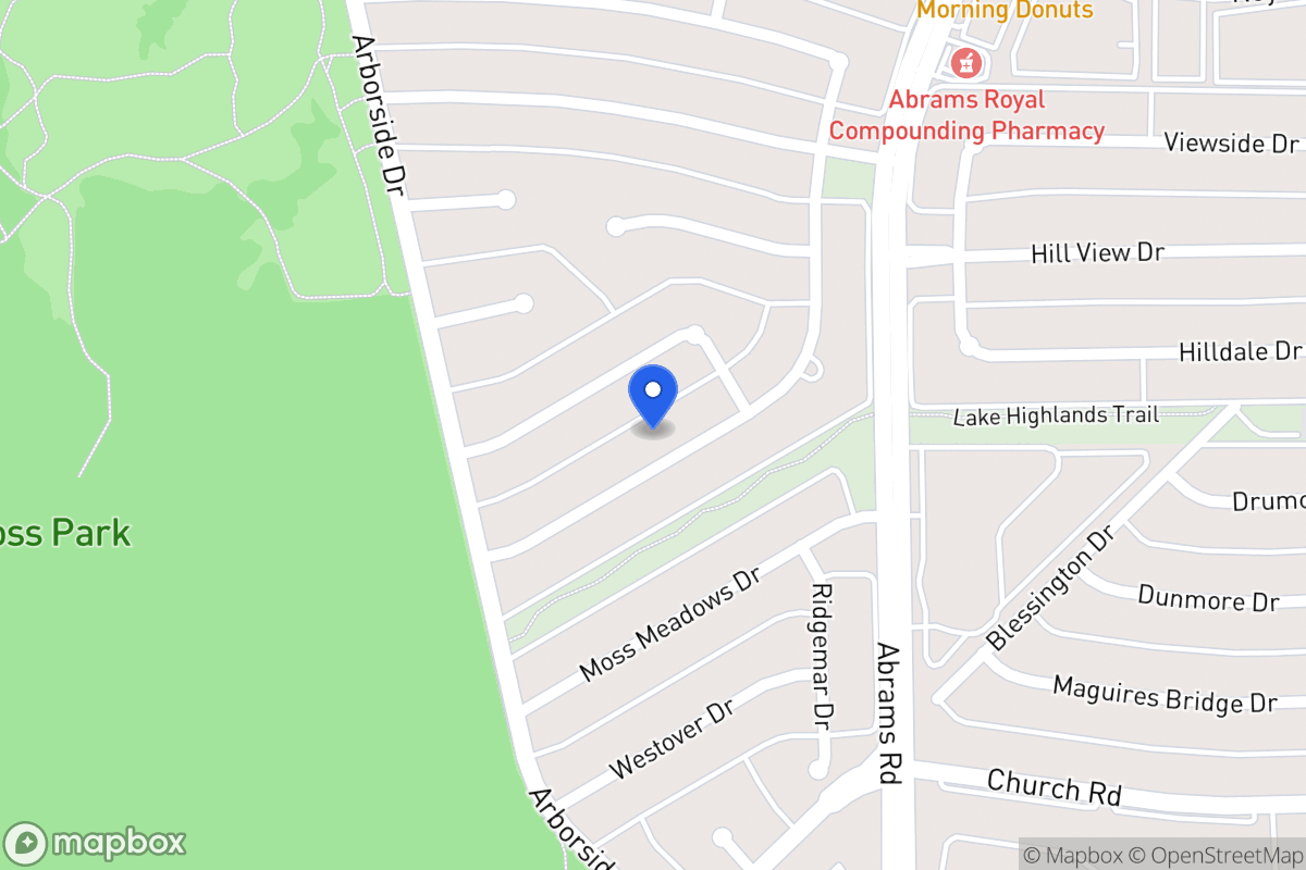Map of 9609 Moss Haven Dr