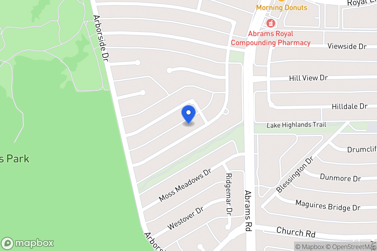 Map of 9605 Moss Haven Dr