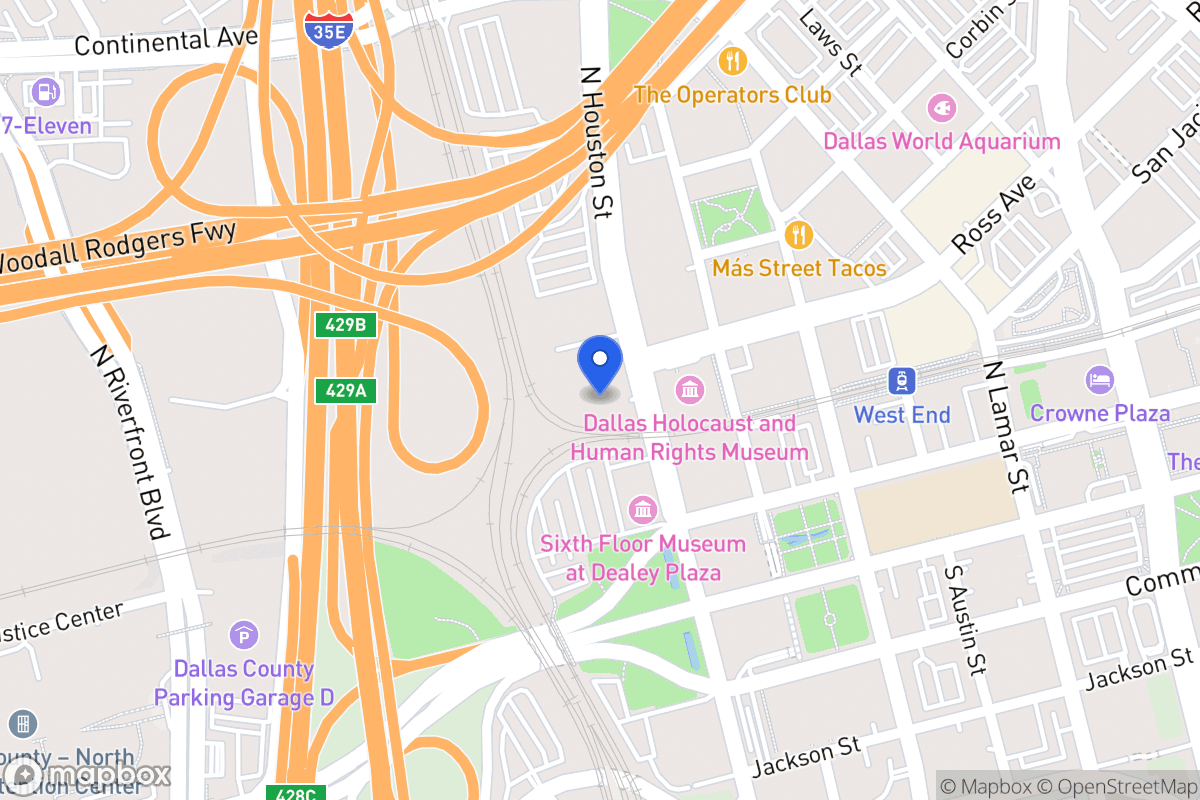 Map of 333 N Houston St