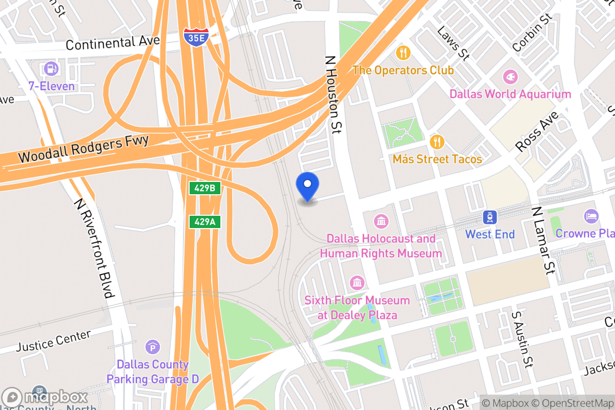 Map of 300 N Houston St