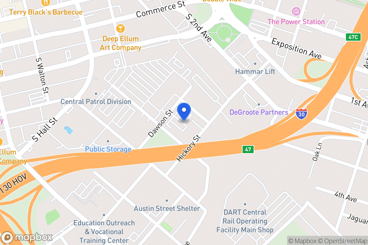 Map of 1600 Baylor St